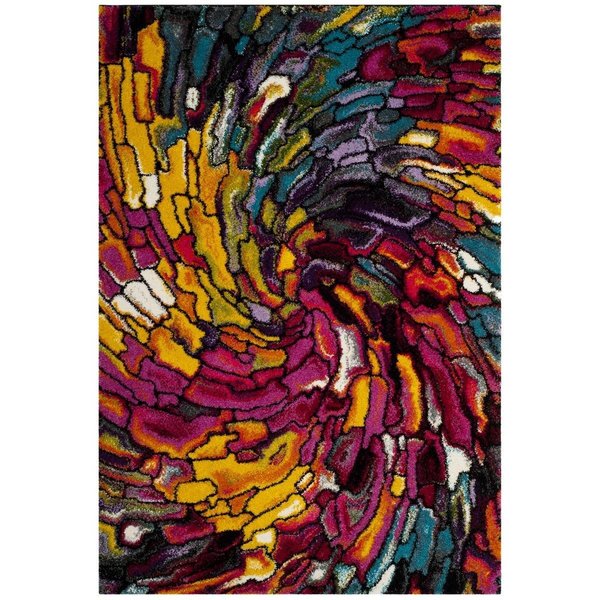 Safavieh Fiesta Shag Small Rectangle Area Rug, Multicolor - 3 x 5 ft. FSG373M-3